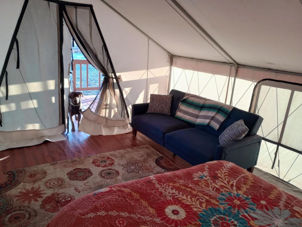 Tente de luxe Cozy Glamp Tents At Wildland Gardens